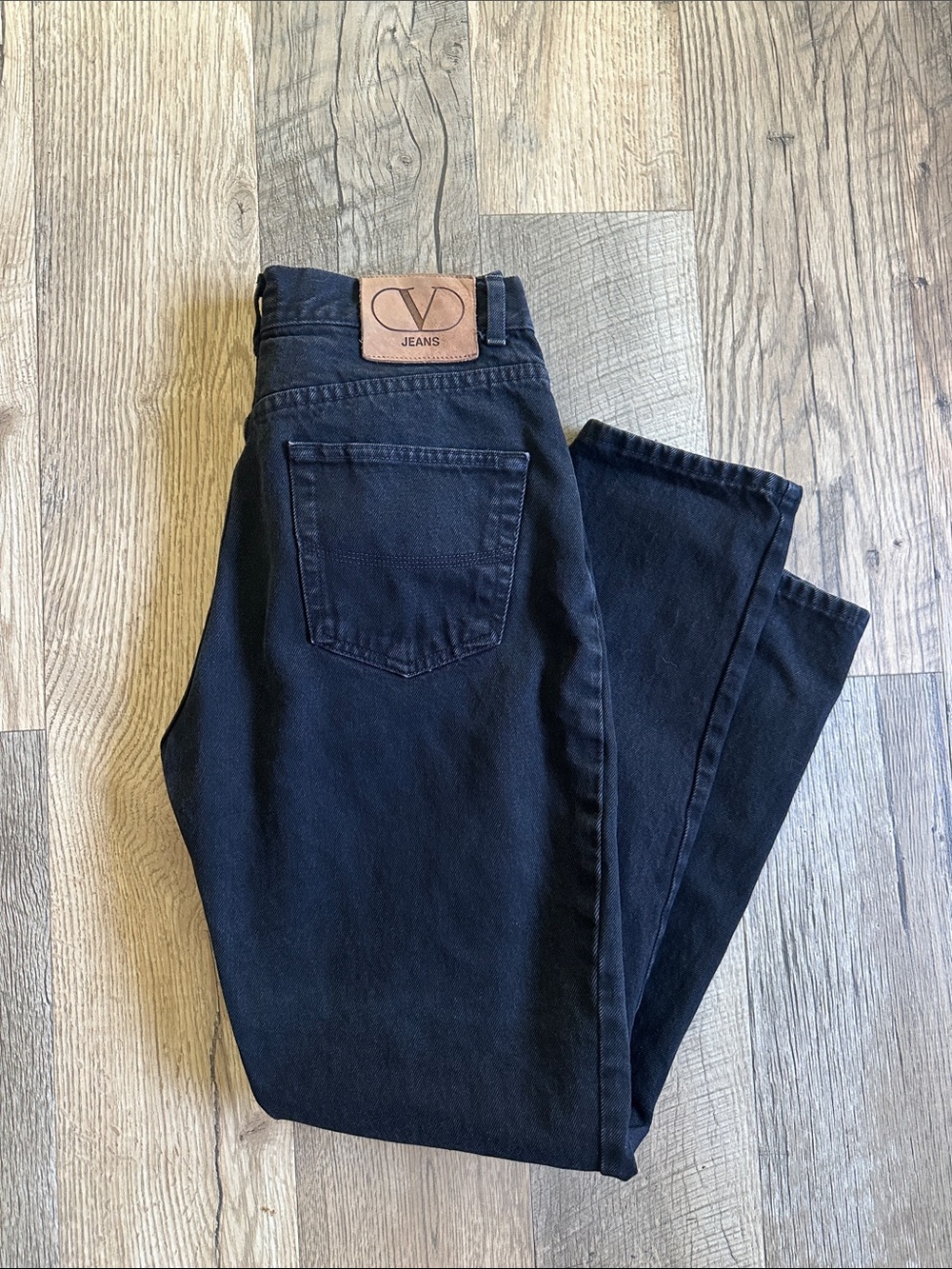 Vintage high waisted Valentino black denim